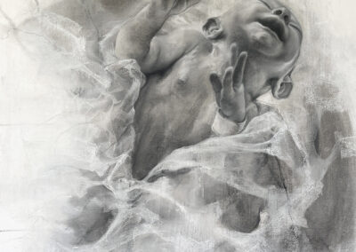 #jackiedavid #expressionnisme #figurativeart #portrait #noiretblanc #expressiveart
